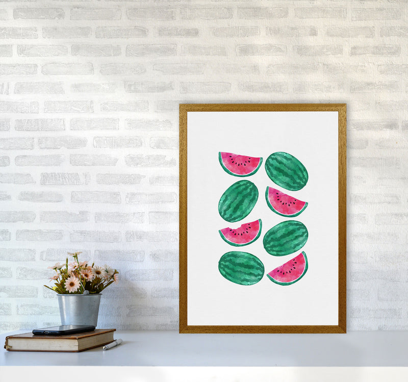 Watermelon Crowd Print By Orara Studio, Framed Kitchen Wall Art A2 Print Only