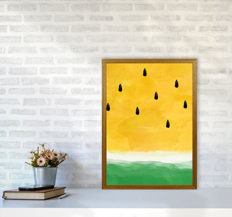 Yellow Watermelon Print By Orara Studio, Framed Kitchen Wall Art A2 Print Only