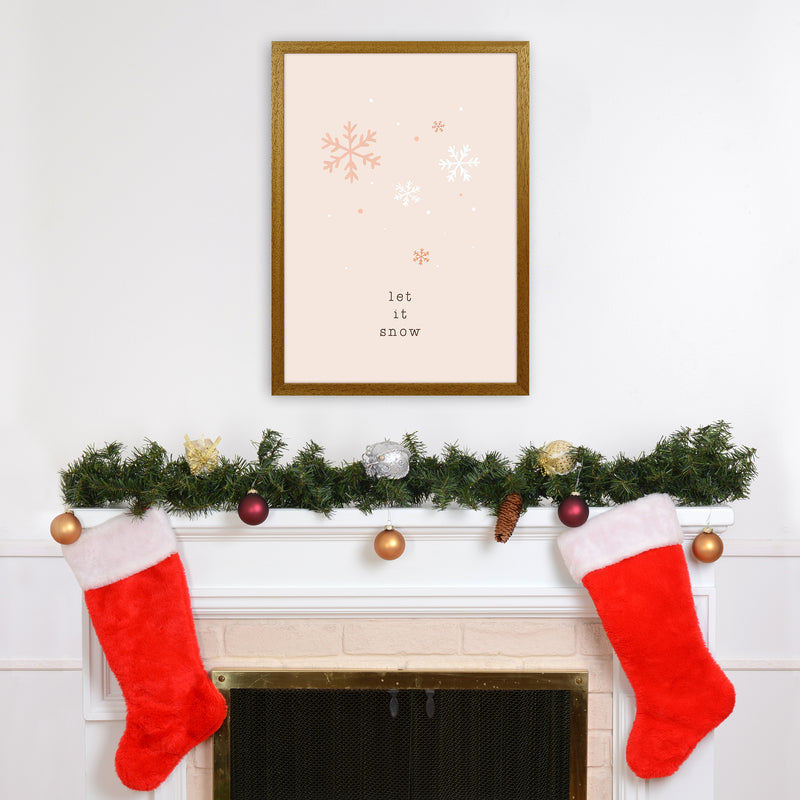Let It Snow Christmas Art Print by Orara Studio A2 Print Only
