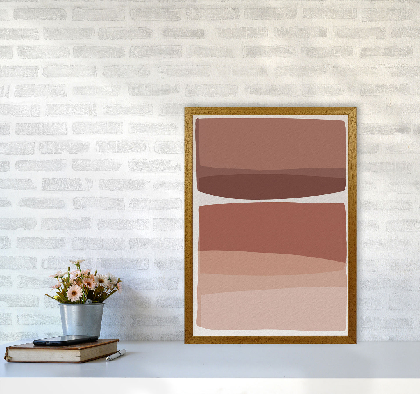 Modern Blush Abstract Art Print by Orara Studio A2 Print Only
