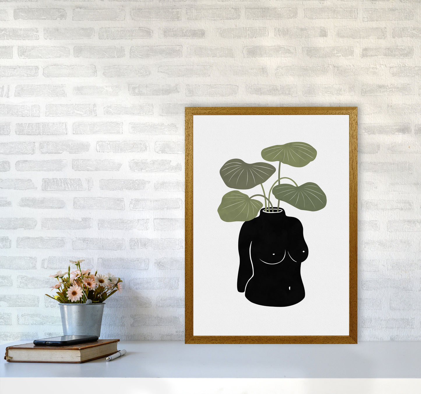 Boob-tanical Vase Art Print by Orara Studios A2 Print Only