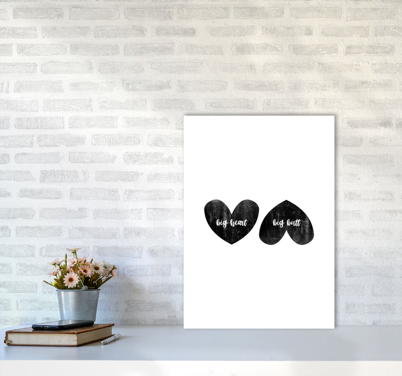 Big Heart Big Butt Humorous Art Print By Orara Studio A2 Black Frame
