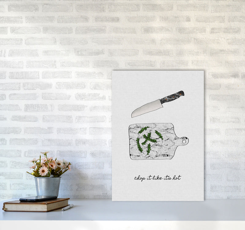Chop It Kitchen Quote Print By Orara Studio, Framed Kitchen Wall Art A2 Black Frame