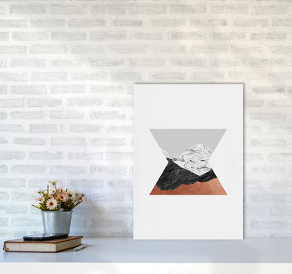 Copper Geometric IV Print By Orara Studio A2 Black Frame