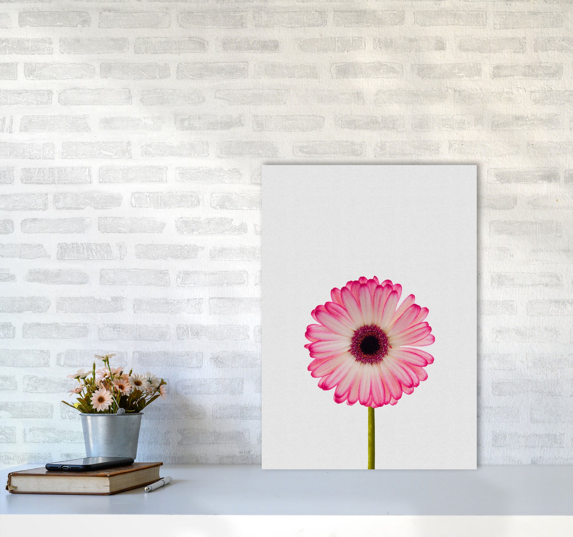 Daisy Still Life Print By Orara Studio, Framed Botanical & Nature Art Print A2 Black Frame