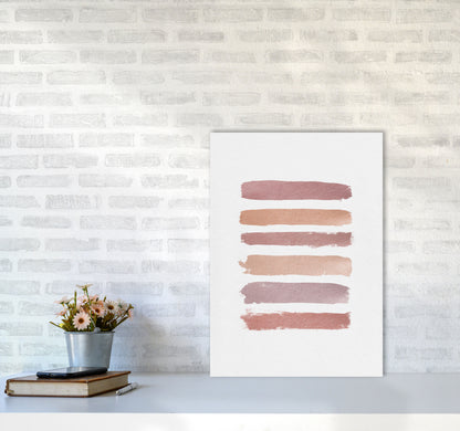 Dusty Rose Stripes Print By Orara Studio A2 Black Frame