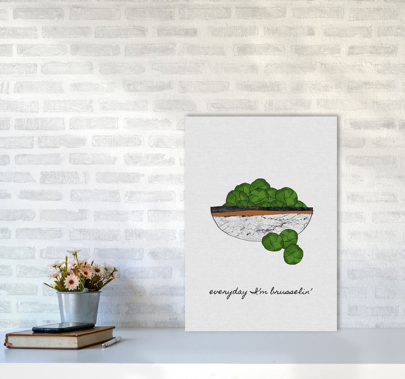 Everyday I&#39;m Brusselin&#39; Print By Orara Studio, Framed Kitchen Wall Art