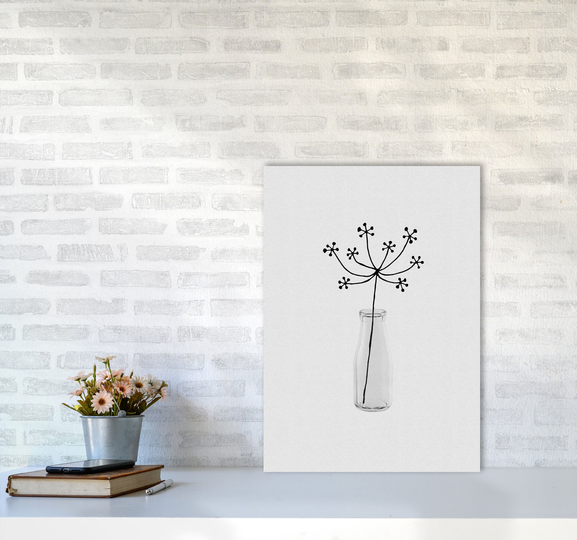 Flower Still Life I Print By Orara Studio, Framed Botanical & Nature Art Print A2 Black Frame