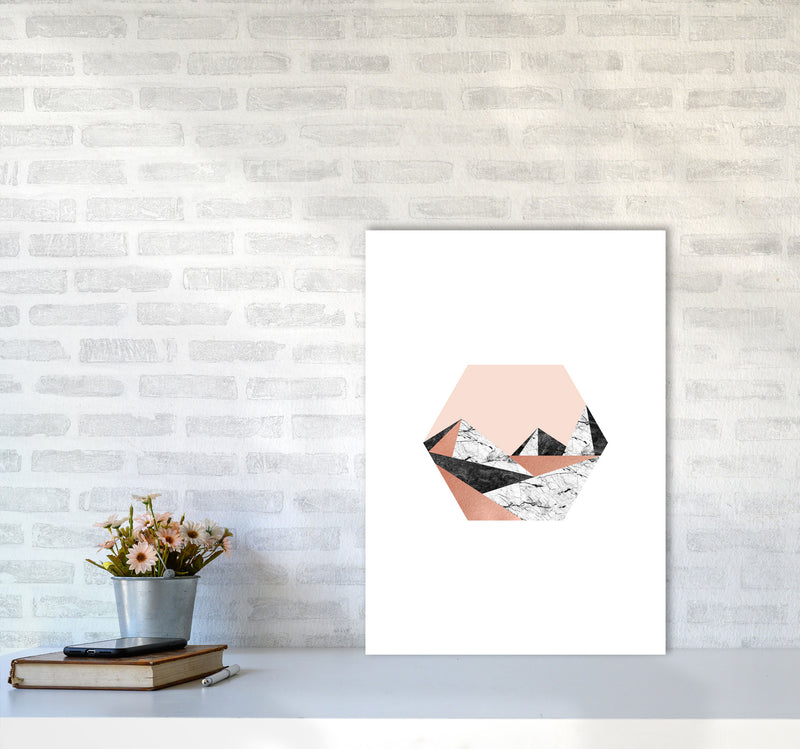 Geometric Landscape III Print By Orara Studio A2 Black Frame