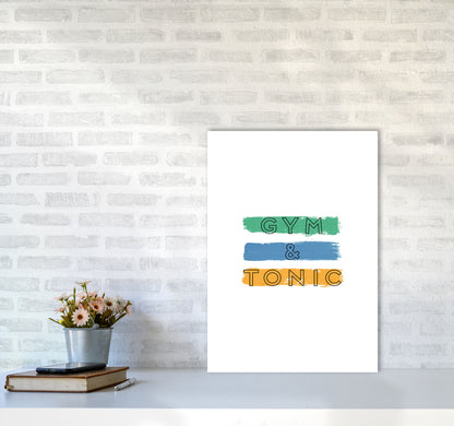 Gym & Tonic Print By Orara Studio, Framed Kitchen Wall Art A2 Black Frame