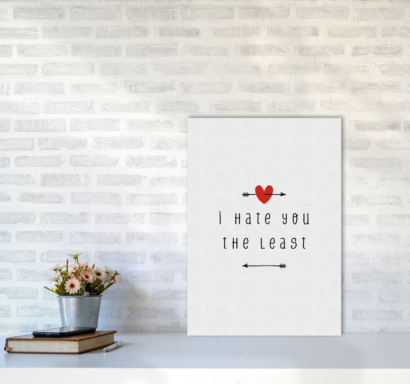 I Hate You The Least Print By Orara Studio A2 Black Frame