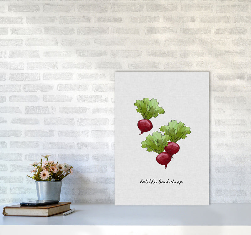 Let The Beet Drop Print By Orara Studio, Framed Kitchen Wall Art A2 Black Frame