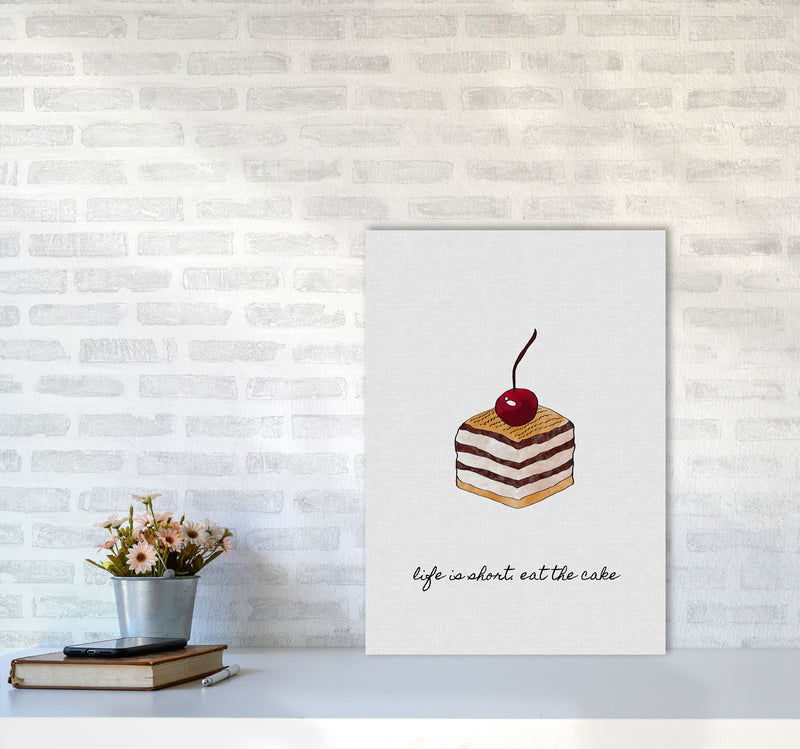 Life Is Short Print By Orara Studio, Framed Kitchen Wall Art A2 Black Frame