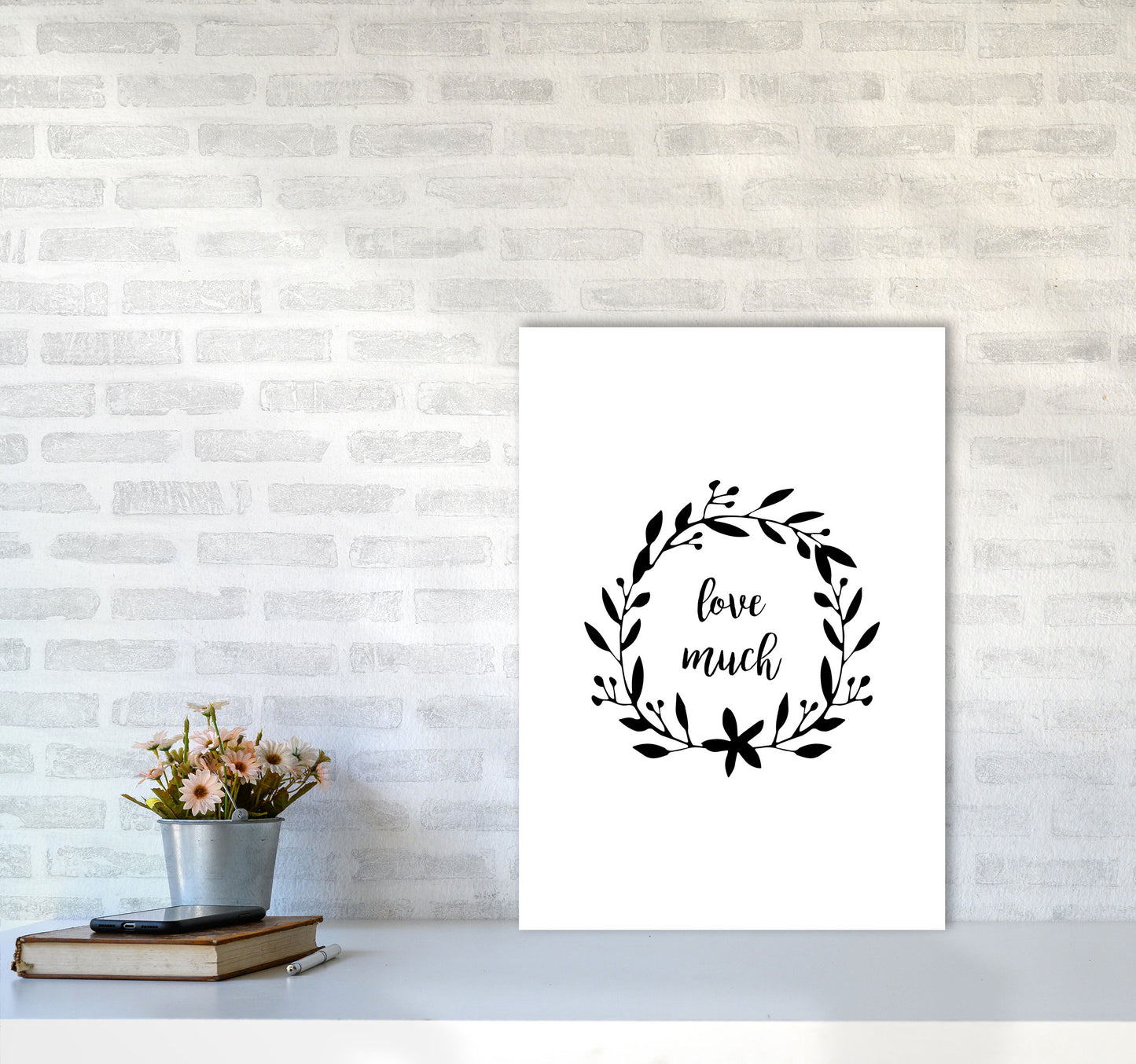 Love Much Illustration Print By Orara Studio A2 Black Frame