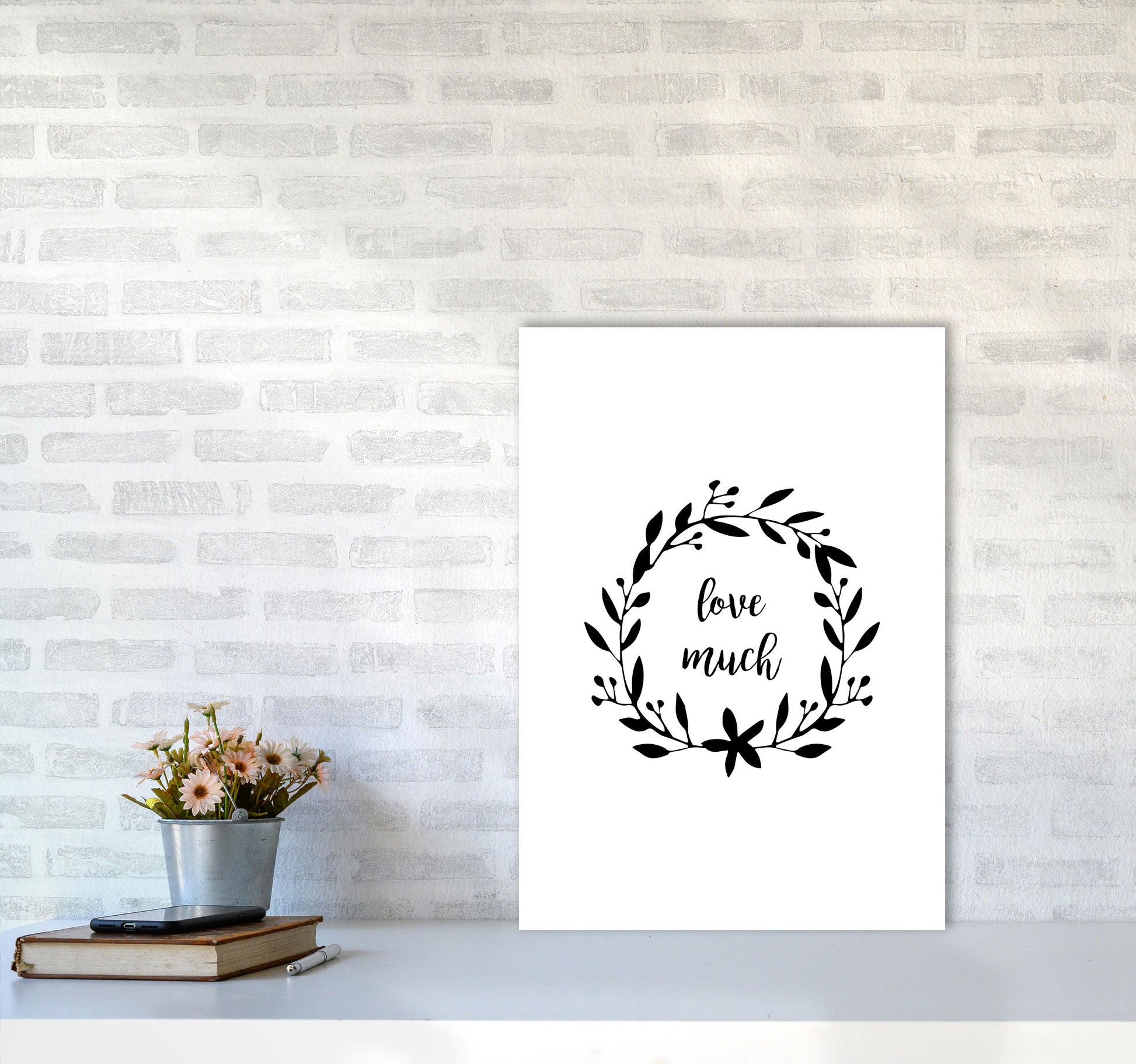 Love Much Illustration Print By Orara Studio A2 Black Frame