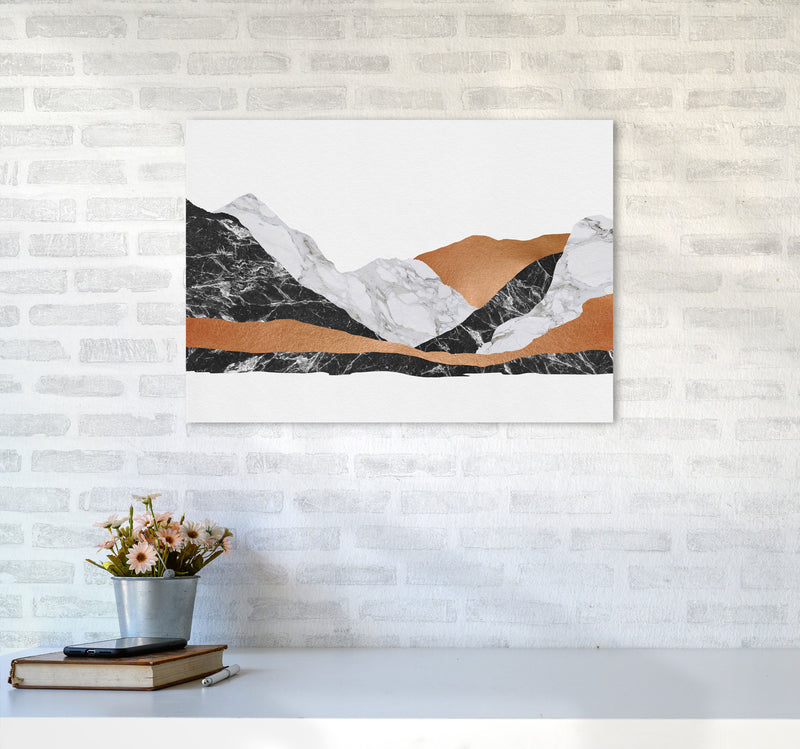 Marble Landscape I Print By Orara Studio, Framed Botanical & Nature Art Print A2 Black Frame