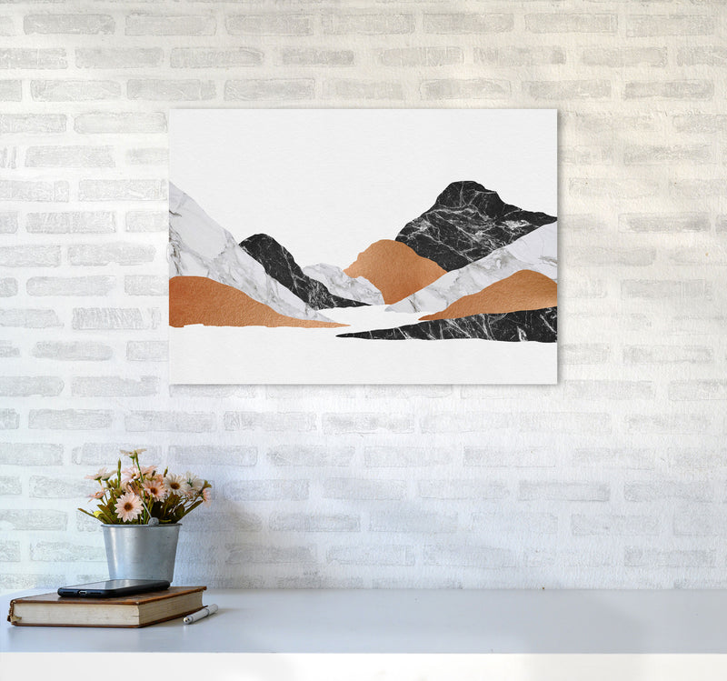 Marble Landscape II Print By Orara Studio, Framed Botanical & Nature Art Print A2 Black Frame