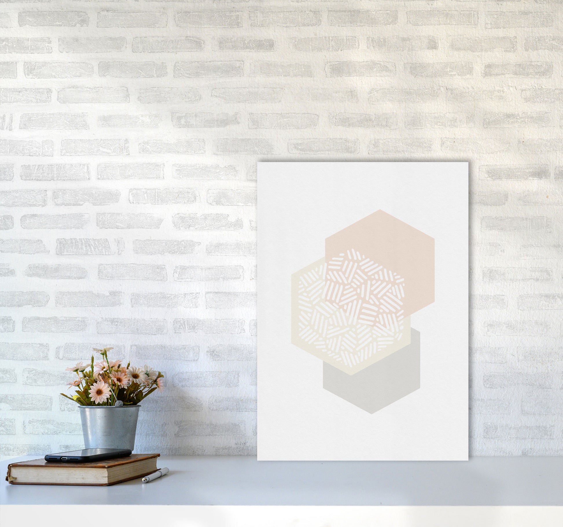 Minimalist Geometric I Print By Orara Studio A2 Black Frame
