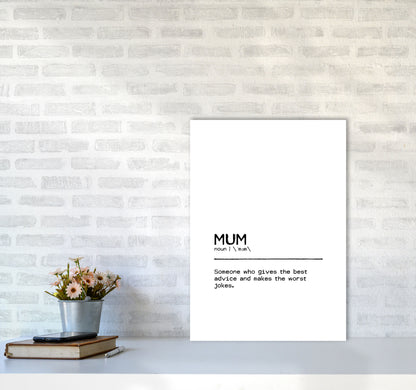 Mum Advice Definition Quote Print By Orara Studio A2 Black Frame