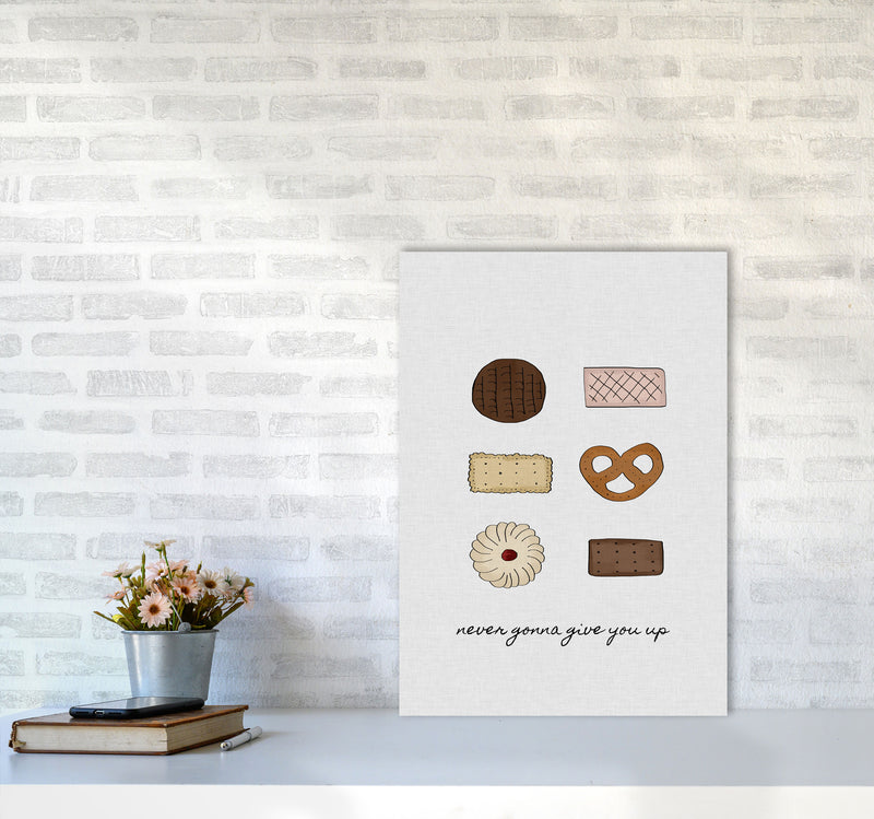 Never Gonna Give You Up Print By Orara Studio, Framed Kitchen Wall Art A2 Black Frame
