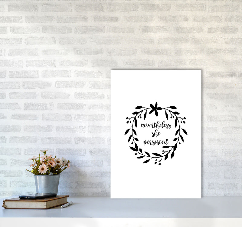Nevertheless She Persisted Illustration Print By Orara Studio A2 Black Frame