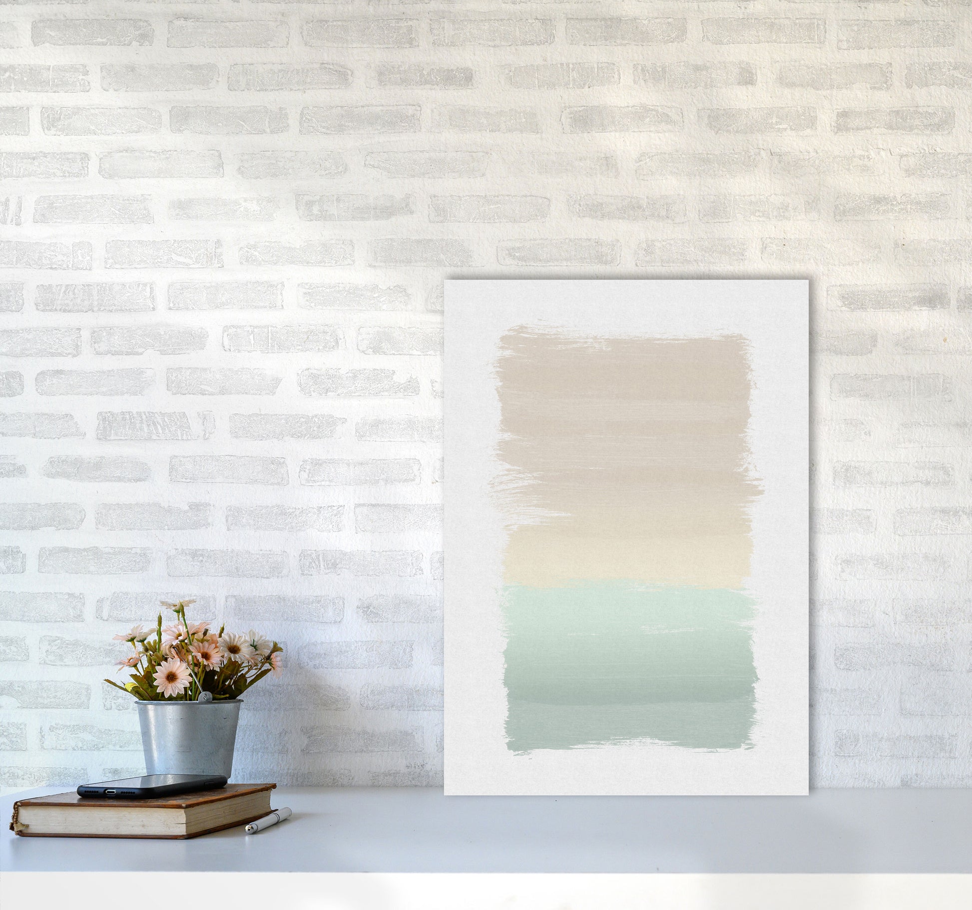 Pastel Abstract Print By Orara Studio A2 Black Frame
