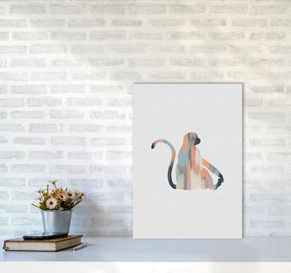 Pastel Monkey Print By Orara Studio Animal Art Print A2 Black Frame