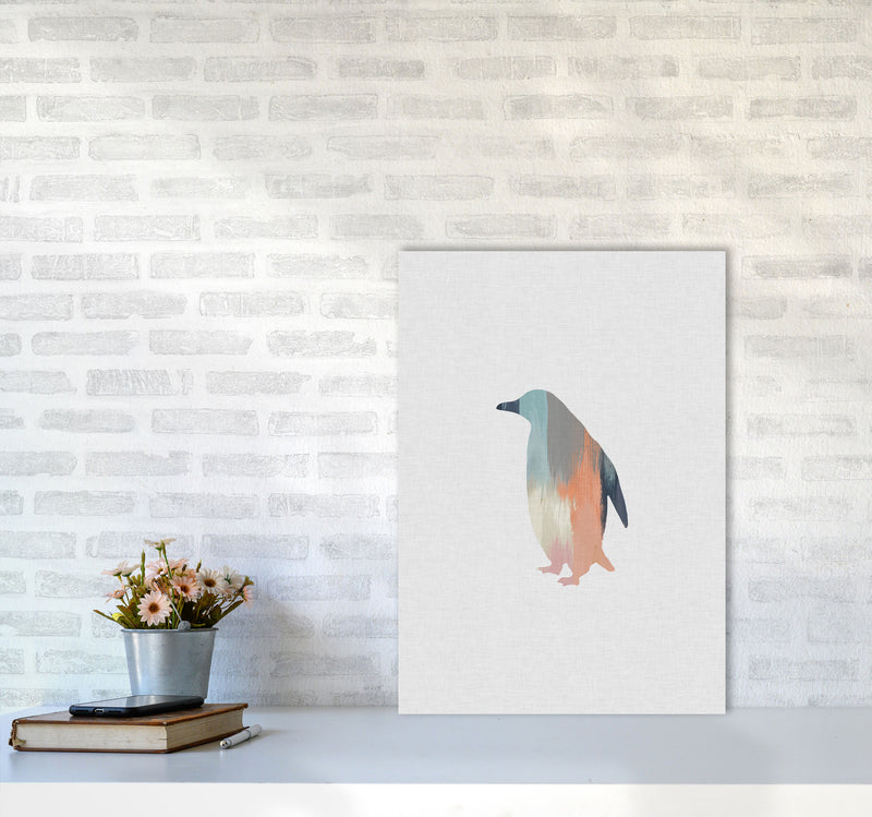 Pastel Penguin Print By Orara Studio Animal Art Print A2 Black Frame