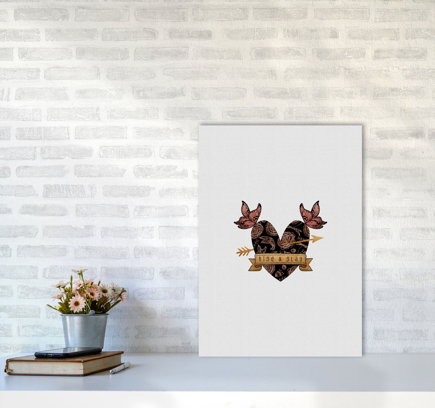 Rise & Slay Steampunk Print By Orara Studio A2 Black Frame