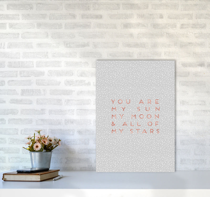 Sun, Moon & Stars Love Quote Print By Orara Studio A2 Black Frame