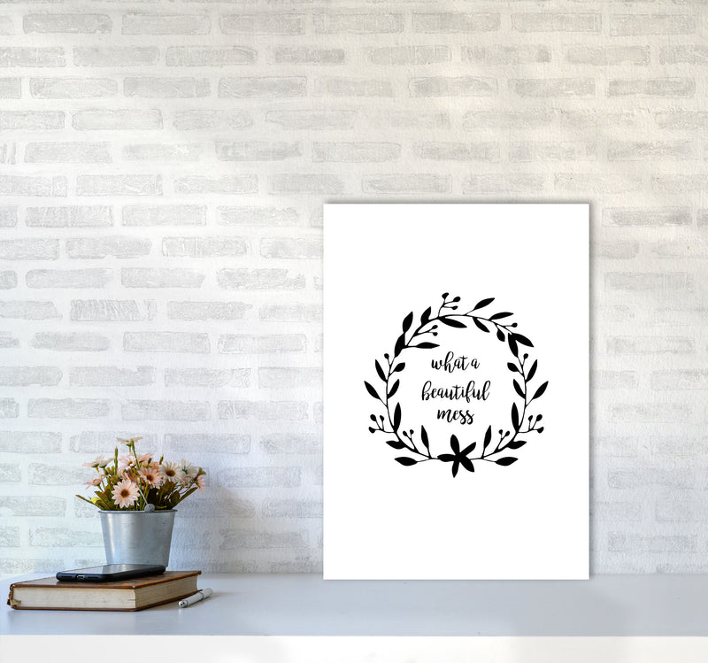What A Beautiful Mess Illustration Print By Orara Studio A2 Black Frame