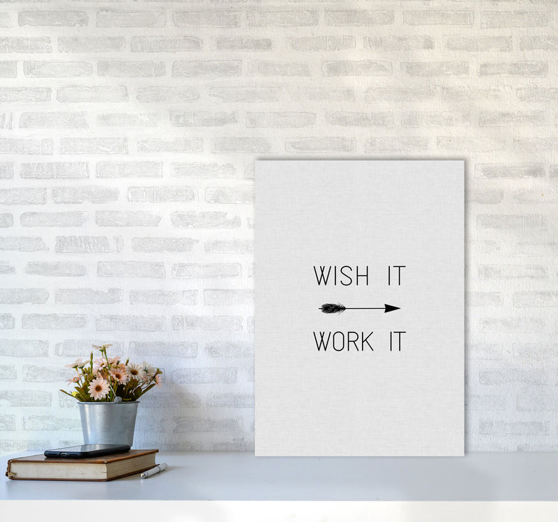 Wish It Work It Arrow Quote Print By Orara Studio A2 Black Frame