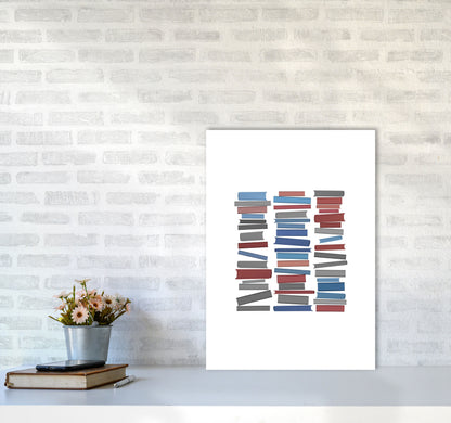 Books Colourful Abstract Art Print by Orara Studio A2 Black Frame