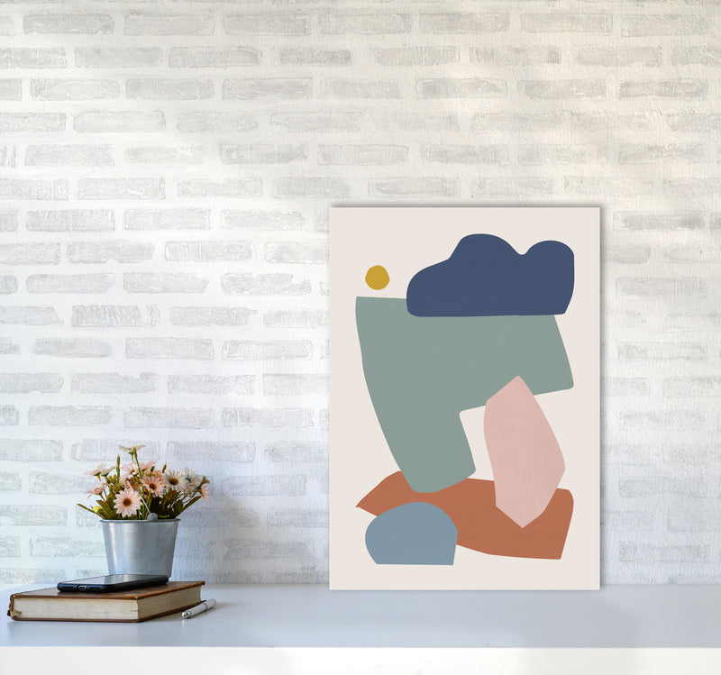 Collage Pastel I Art Print by Orara Studios A2 Black Frame