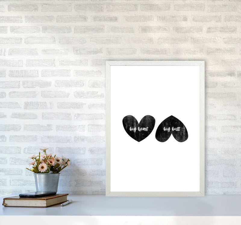 Big Heart Big Butt Humorous Art Print By Orara Studio A2 Oak Frame