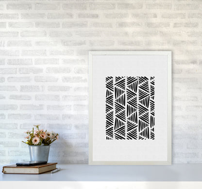 Black And White Abstract I Print By Orara Studio A2 Oak Frame