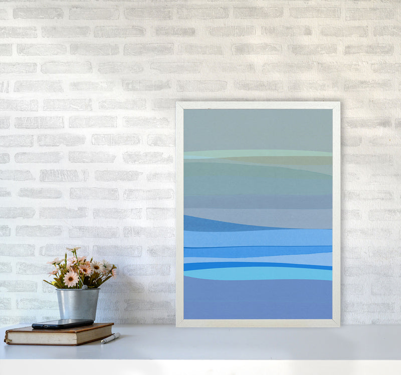 Blue Abstract I Print By Orara Studio A2 Oak Frame
