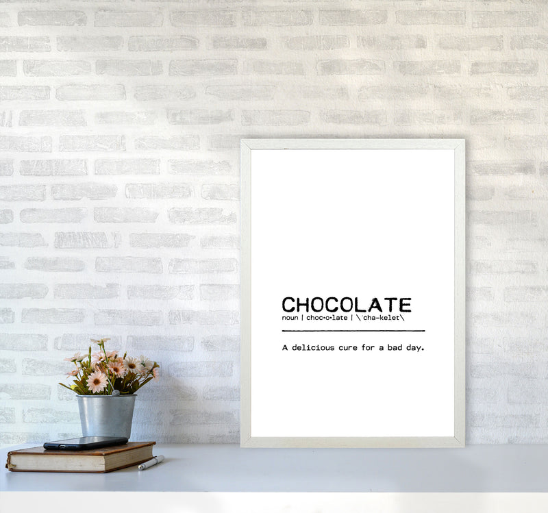 Chocolate Cure Definition Quote Print By Orara Studio A2 Oak Frame