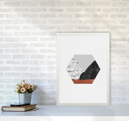 Copper Geometric I Print By Orara Studio A2 Oak Frame
