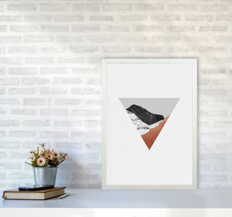 Copper Geometric II Print By Orara Studio A2 Oak Frame