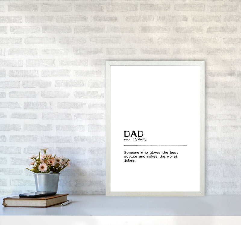 Dad Advice Definition Quote Print By Orara Studio A2 Oak Frame