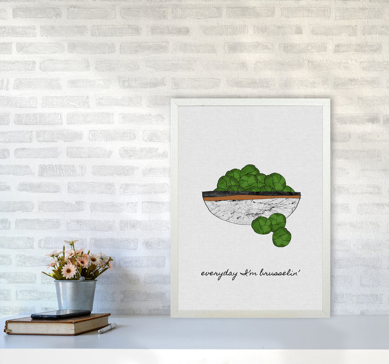 Everyday I&#39;m Brusselin&#39; Print By Orara Studio, Framed Kitchen Wall Art