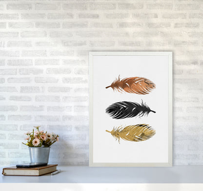 Feathers Print By Orara Studio, Framed Botanical & Nature Art Print A2 Oak Frame