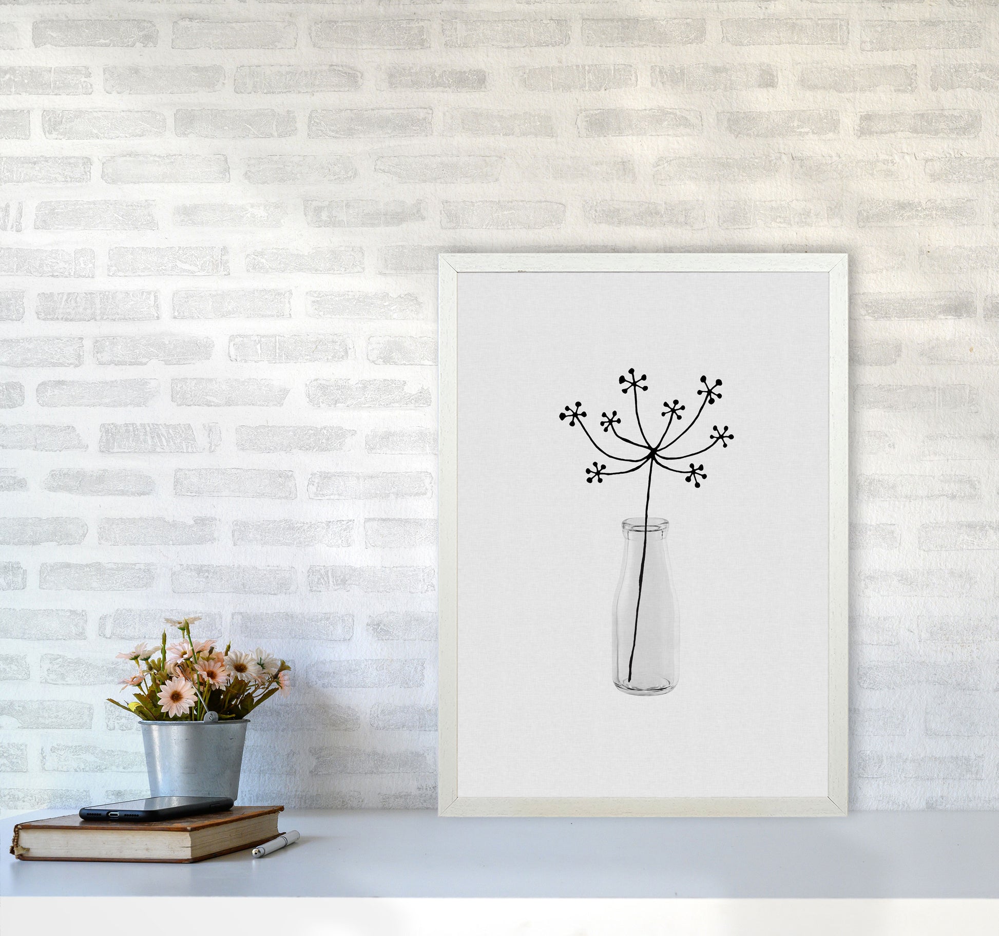 Flower Still Life I Print By Orara Studio, Framed Botanical & Nature Art Print A2 Oak Frame