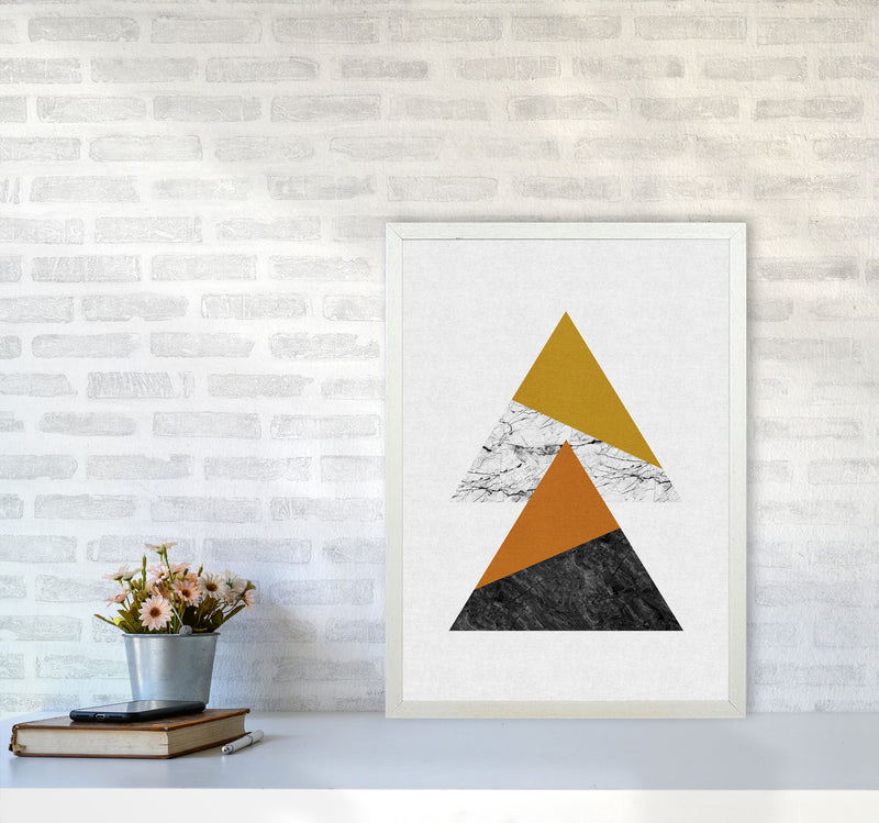 Geometric Triangles Print By Orara Studio A2 Oak Frame