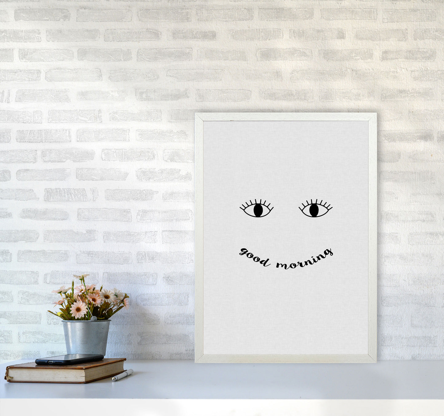 Good Morning Quote Print By Orara Studio A2 Oak Frame
