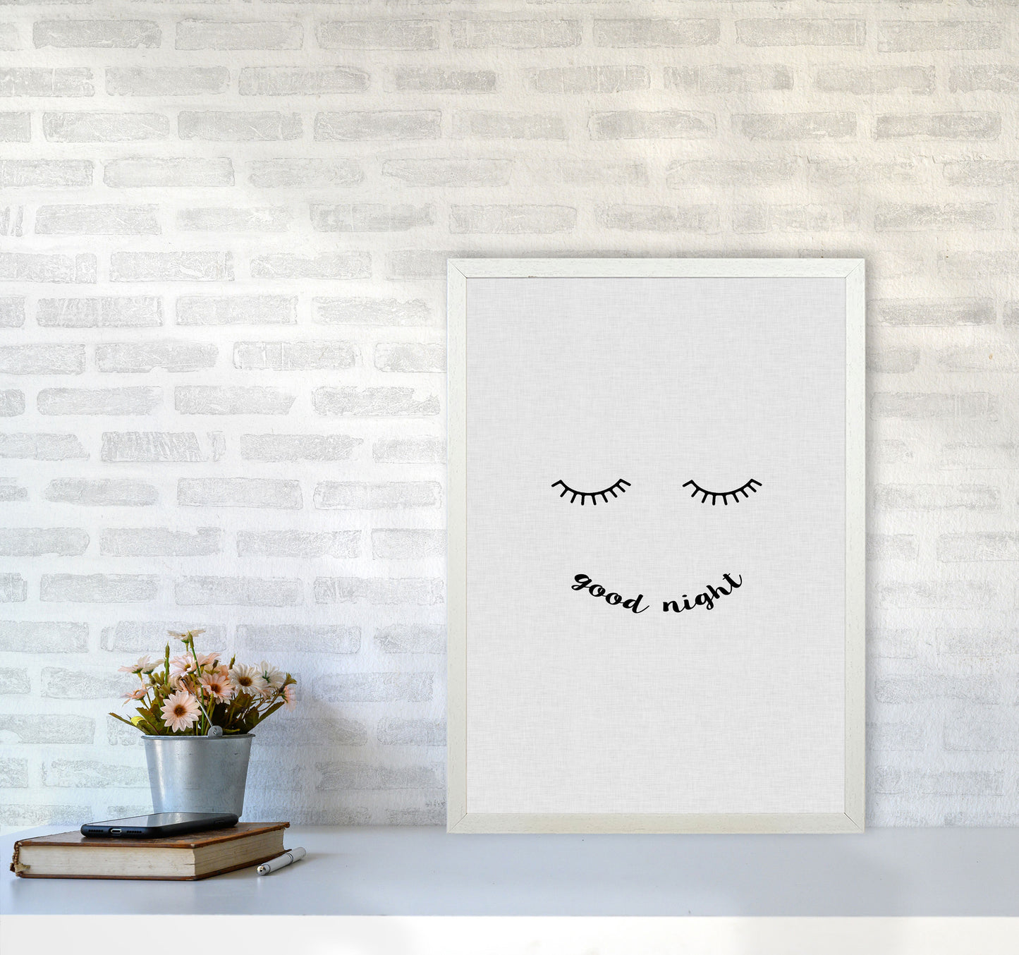 Good Night Quote Print By Orara Studio A2 Oak Frame