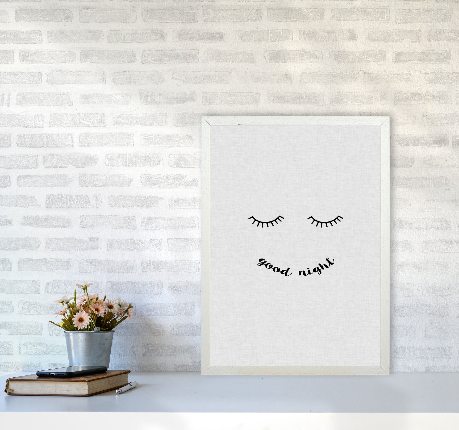 Good Night Quote Print By Orara Studio A2 Oak Frame