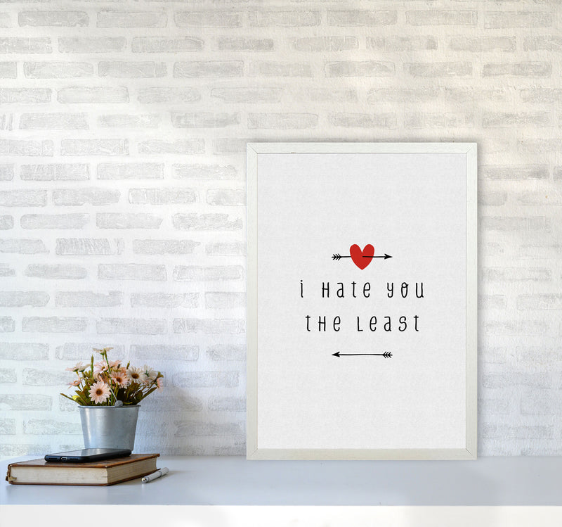 I Hate You The Least Print By Orara Studio A2 Oak Frame
