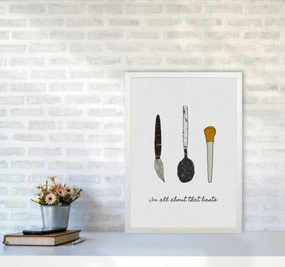 I&#39;m All About The Baste Print By Orara Studio, Framed Kitchen Wall Art A2 Oak Frame